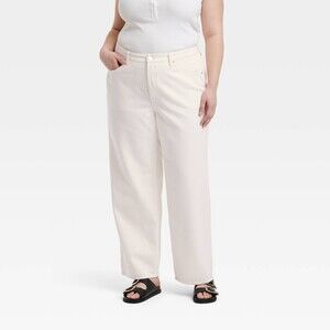 Mid-Rise 90's Baggy Jeans - White 10